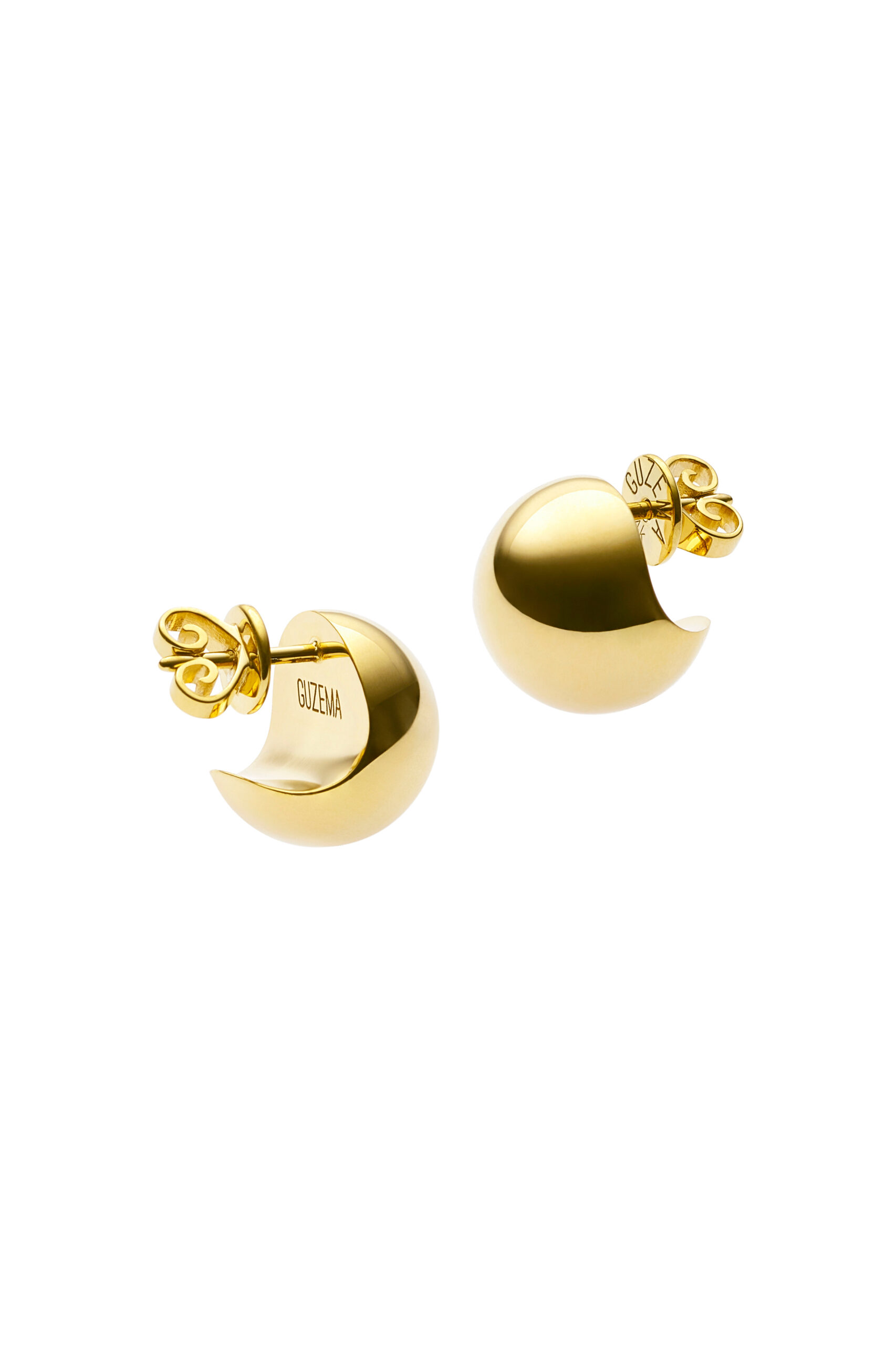 Mini Sphere Earrings, Yellow Gold