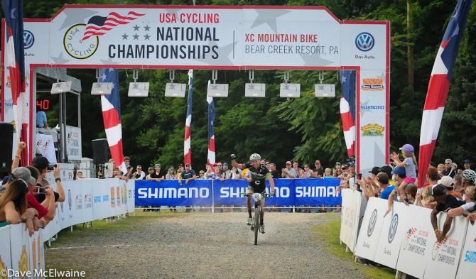 Jeremiah Bishop (Sho-Air Cannondale) finishing in third place