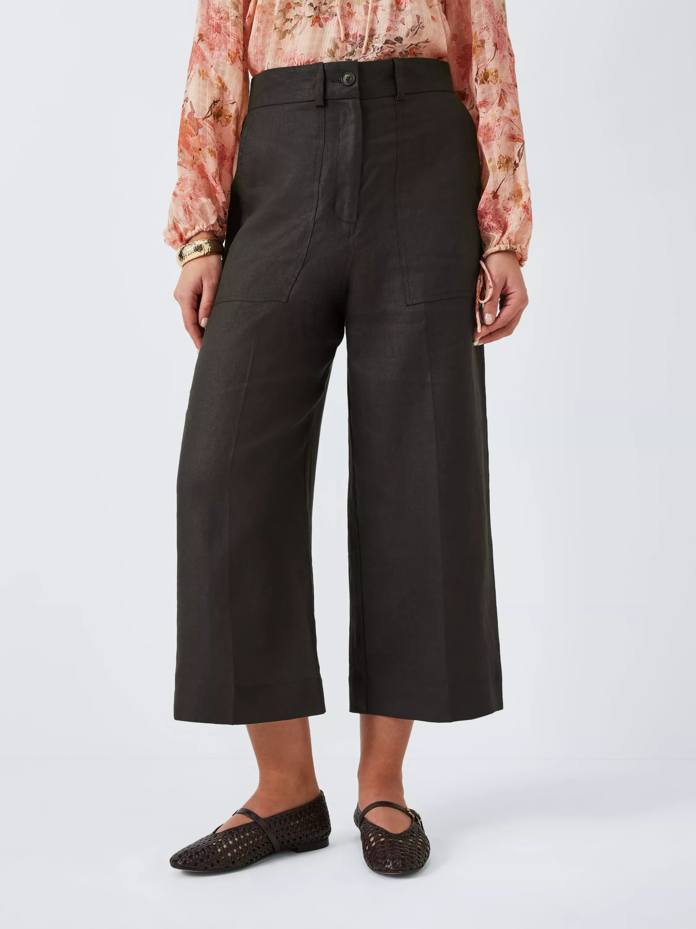 John Lewis Cropped Linen Trousers