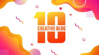 Creative Bloq at 10 logo in orange and pink