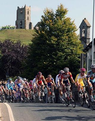 The peloton at the Tour of Britain