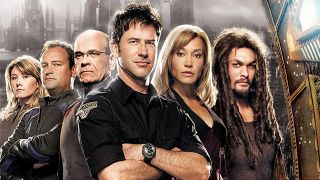 Jason Momoa and Stargate: Atlantis Cast in promo art final season.