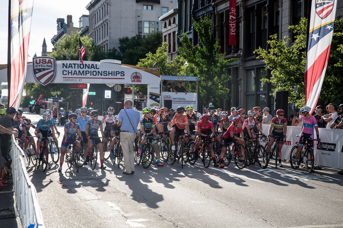 The women's race is stopped because of a crash