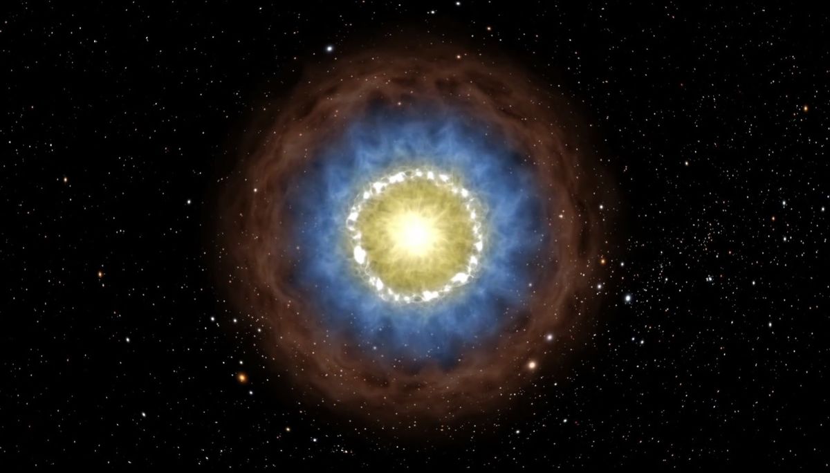 Radio Hiss from Exploding Star Reveals Its Final Moments Space