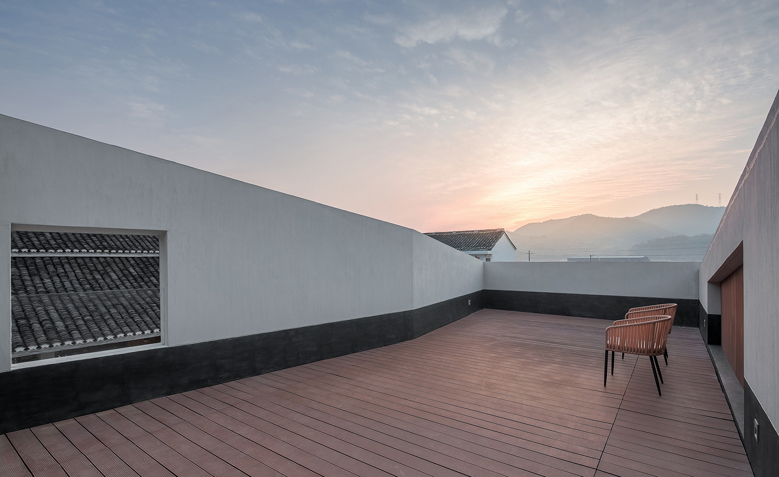 Rooftop deck at Miya Lostvilla Huchen Barn Resort hotel