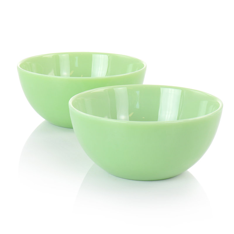 Martha Stewart 20 Oz. Jadeite Glass Cereal Bowl Set &amp;amp; Reviews | Wayfair