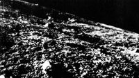 The first image from the surface of the moon, taken by the Soviet Union's Luna 9 spacecraft in 1966.