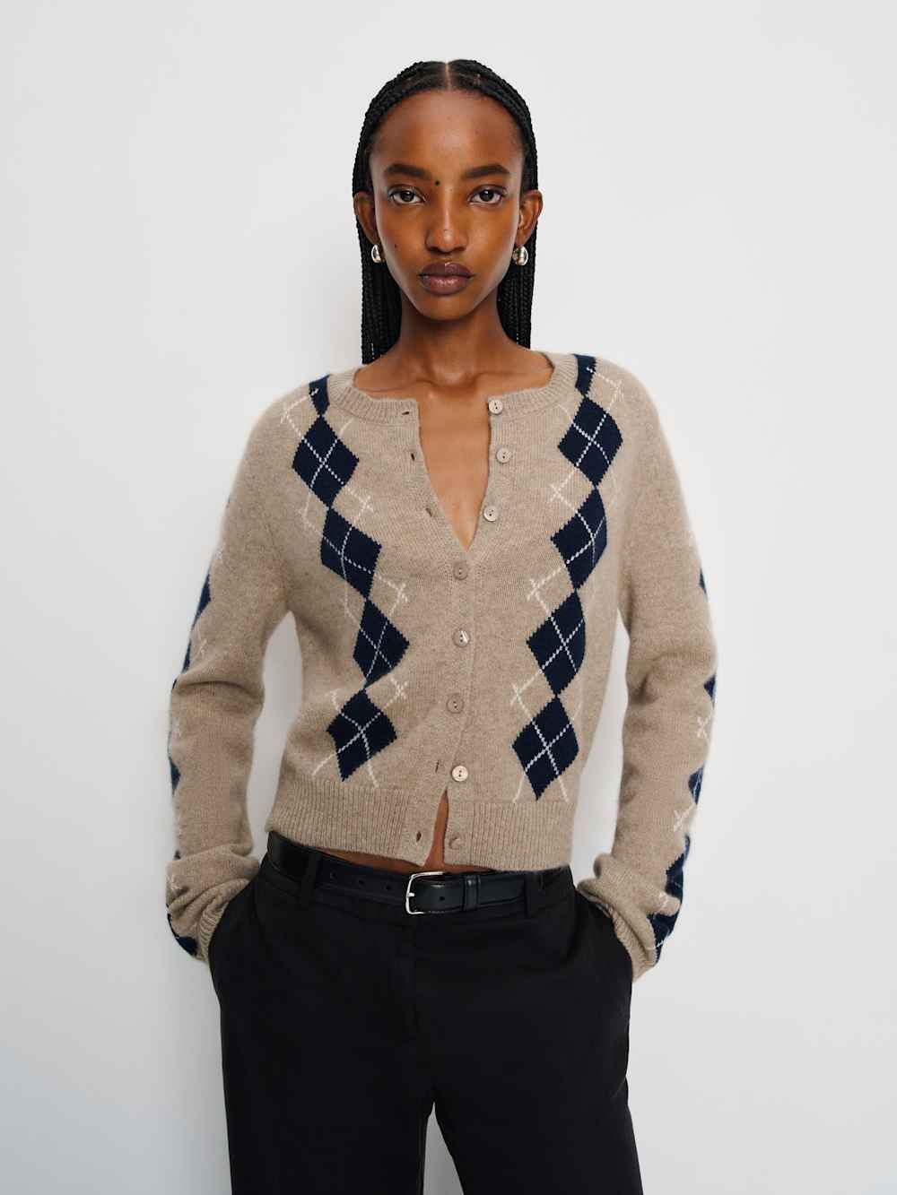 Clara Cashmere Crew Cardigan