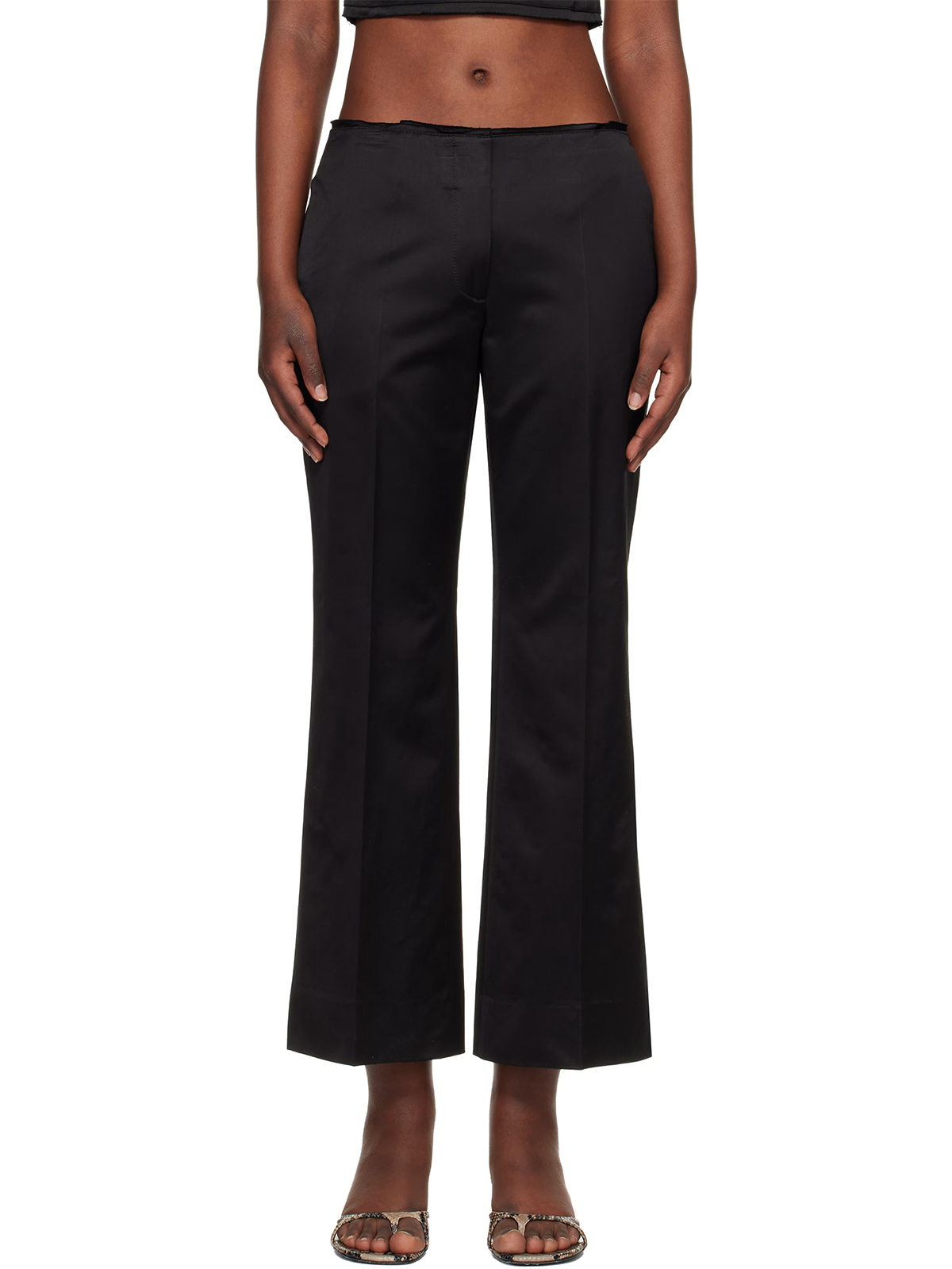 Totem, Kick Flare Raw-Edge Trousers