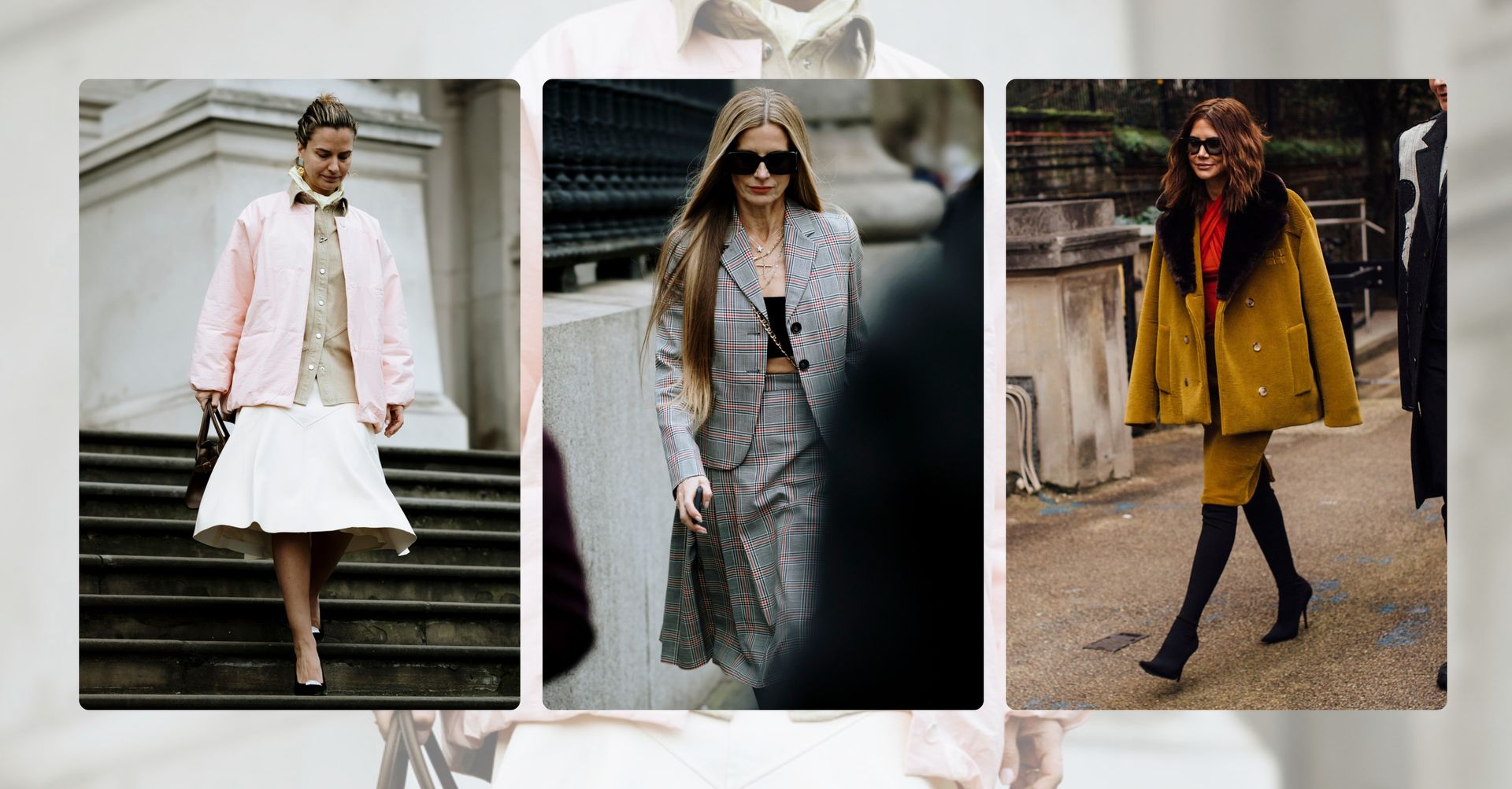 London Fashion Week Street Style Trends 2024 attendees wearing skirts