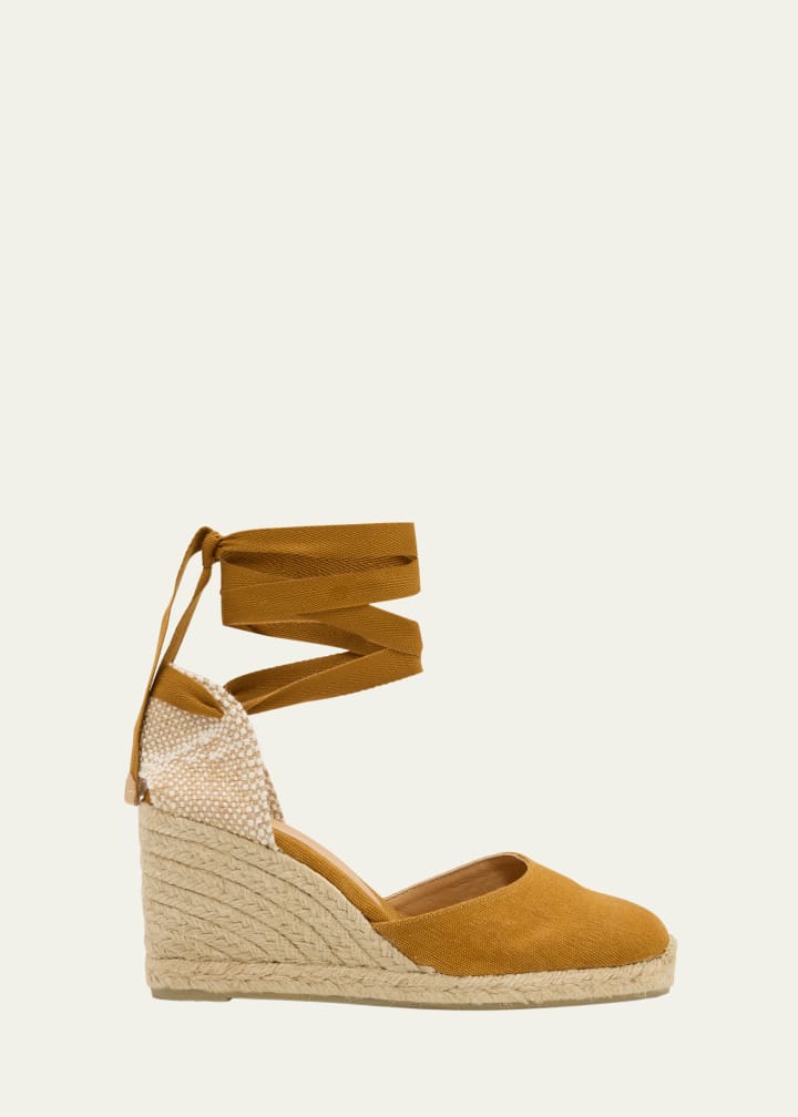 Canvas Ankle-Wrap Espadrilles