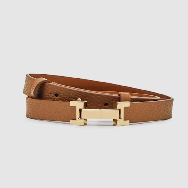 Reiss, tan leather waist belt