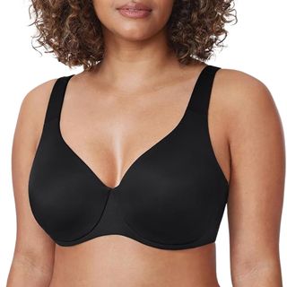 Delimira Women's Minimiser Bra Plus Size Non Padded Underwired Seamless Comfort Bras Black 34b