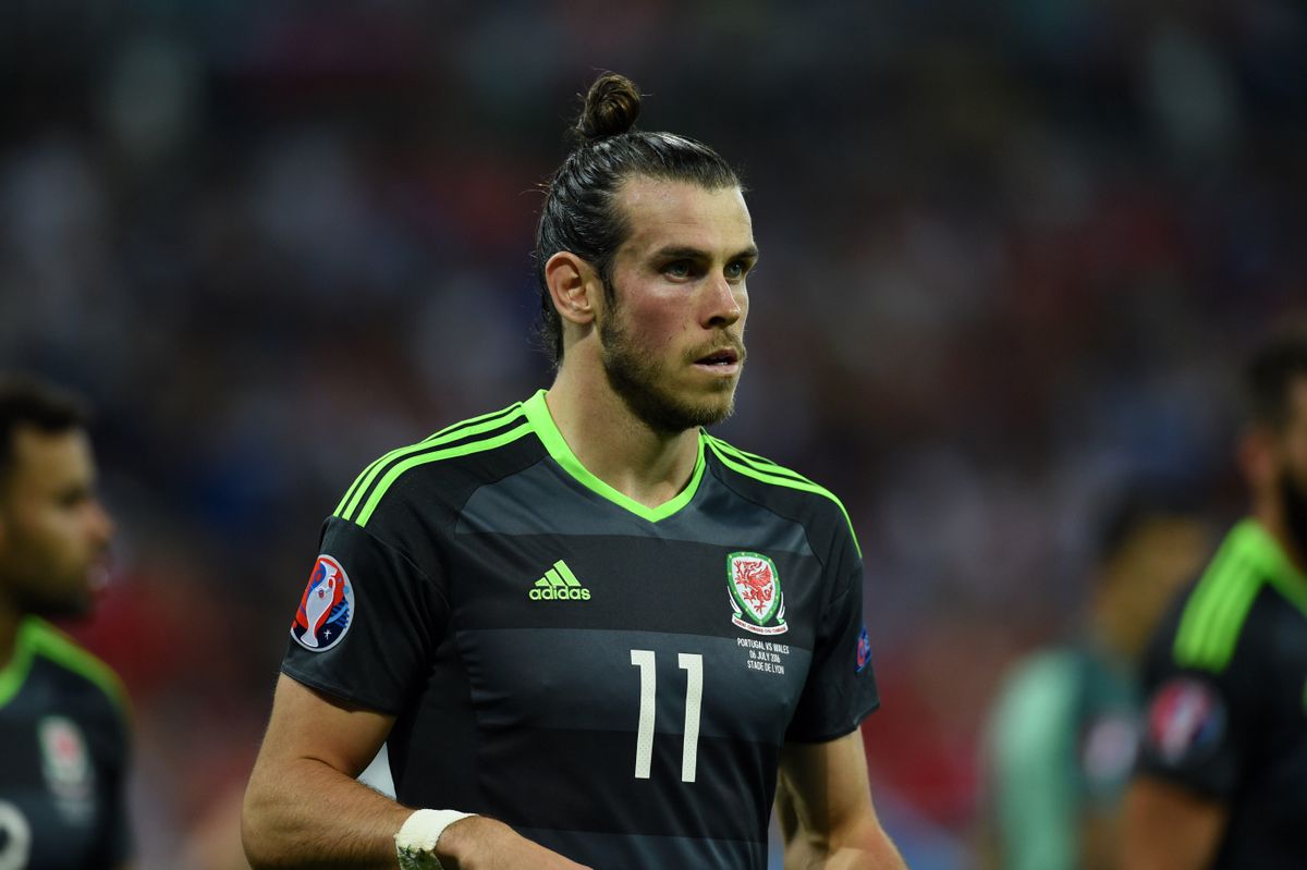 Gareth Bale in action for Wales against Portugal during the semi-final of Euro 2016