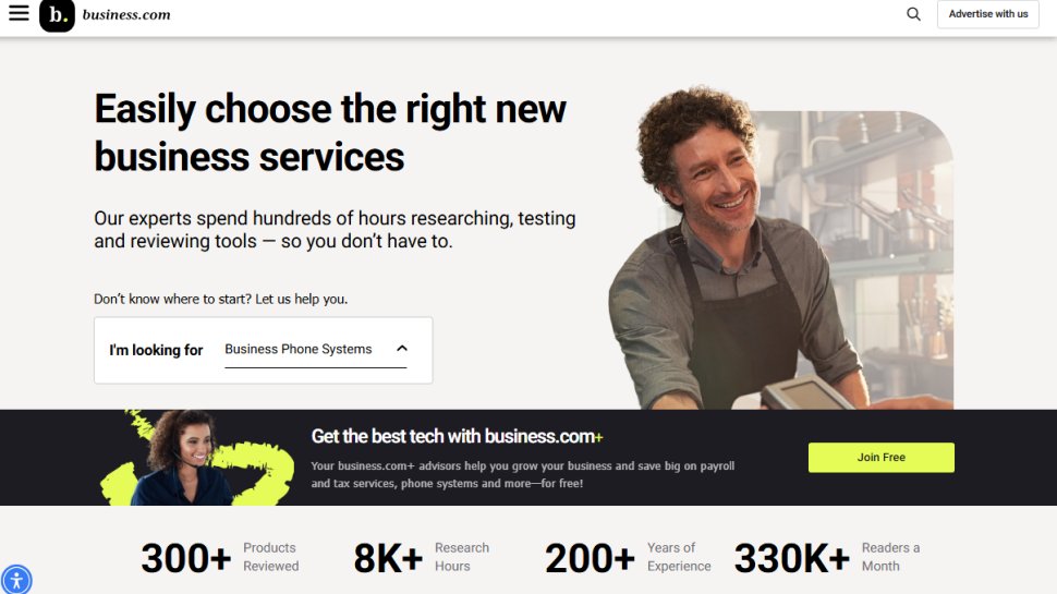 Website screenshot of QuickBooks (February, 2026)