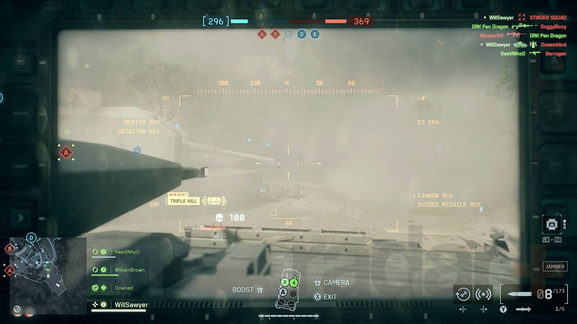 Battlefield 6 vehicles IFV turret view triple kill
