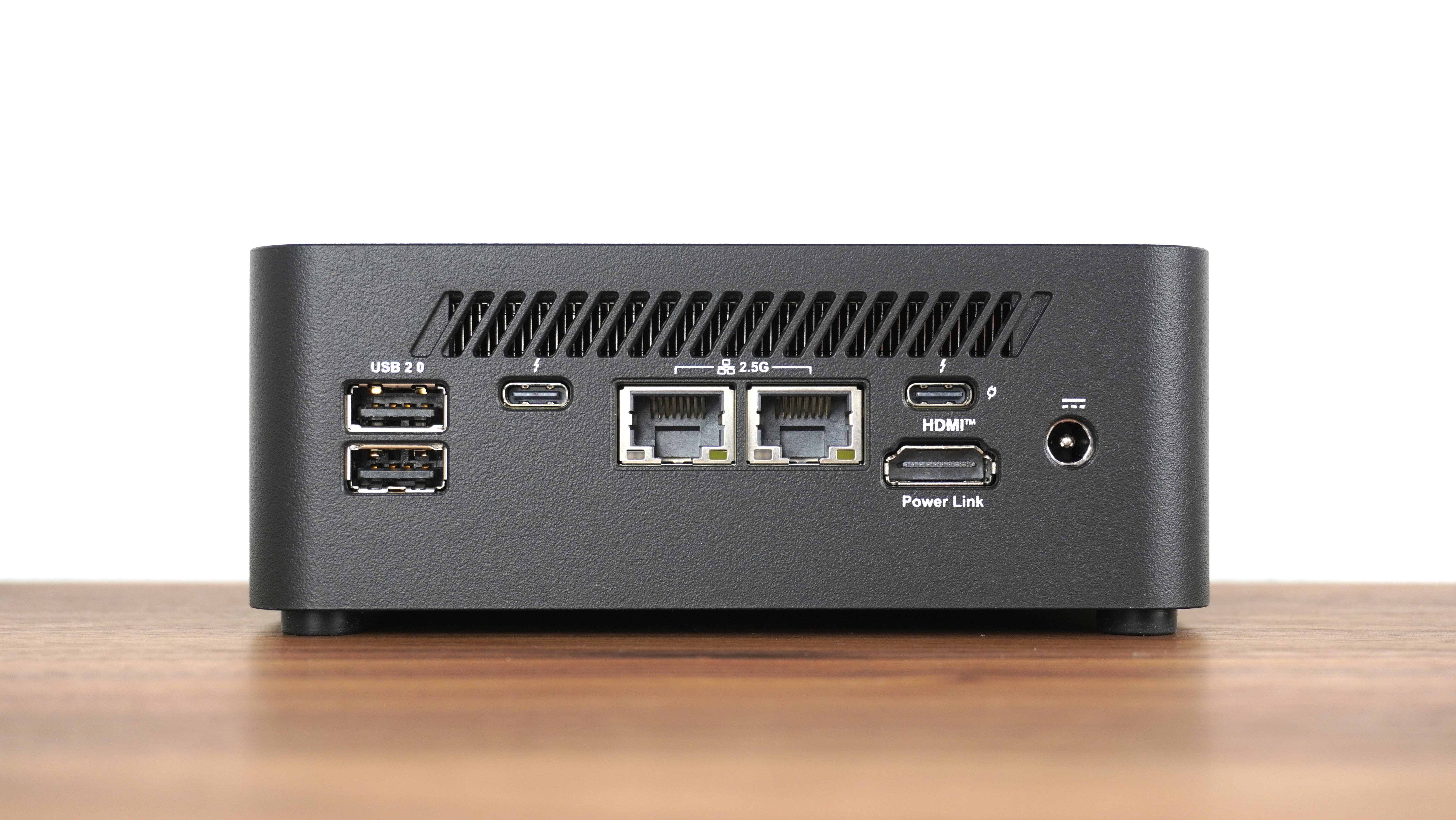 The rear ports on the MSI Cubi NUC AI+ 2MG mini PC