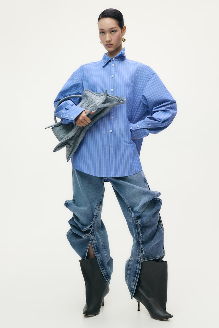 Poplin Shirt With Wire Boning