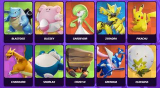 Pokémon Unite List of Pokémon