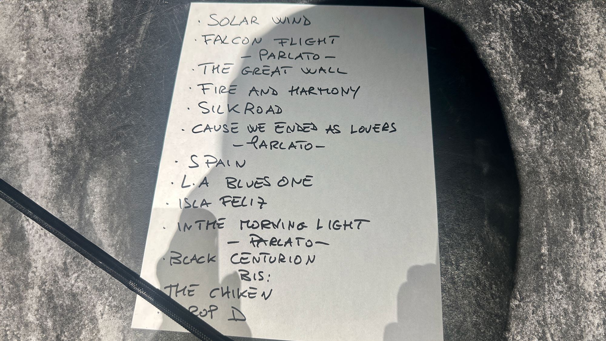Matteo Mancuso's set list from his performance at the Lobero Theatre in Santa Barbara, California, January 27, 2026.