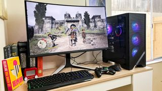 MSI Codex R2 gaming PC review unit on a desk