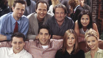 Press still of Billy Crystal and Robin Williams in an episode of Friends