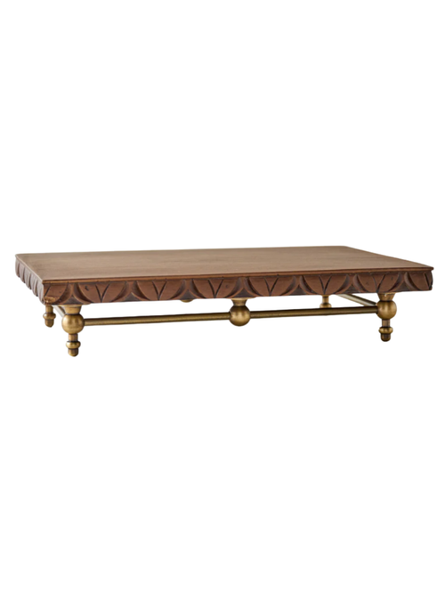 Beckett Carved Wood Riser