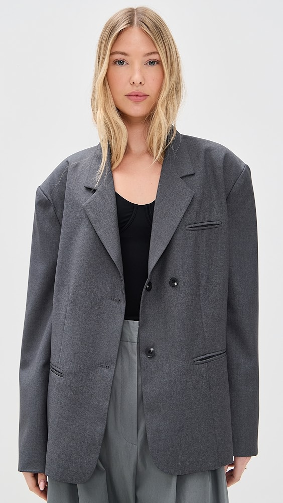 Simonett Oversize Charcoal Blazer