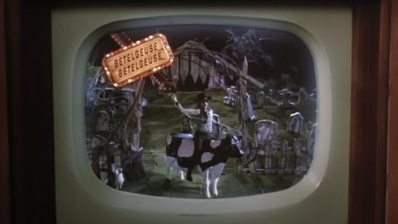 Michael Keaton as Betelgeuse in his ad from Beetlejuice