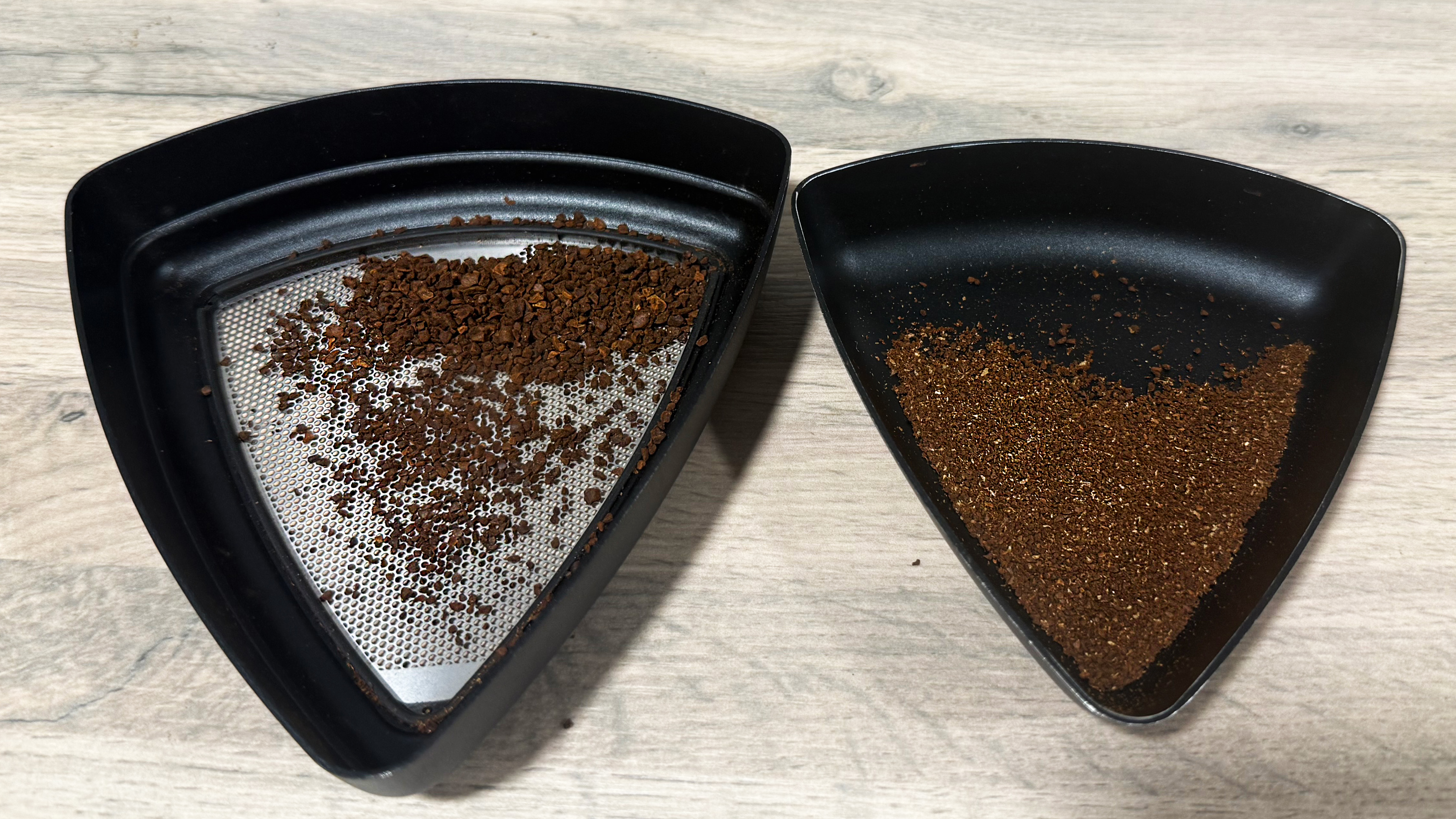 a photo of the kruve coffee sieves used to sift coffee ground on the cuisinart coffee grinder