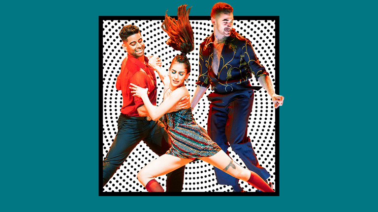 Orange, Dance, Poster, Font, Performing arts, Fashion illustration, Event, Art, Illustration, Graphic design,