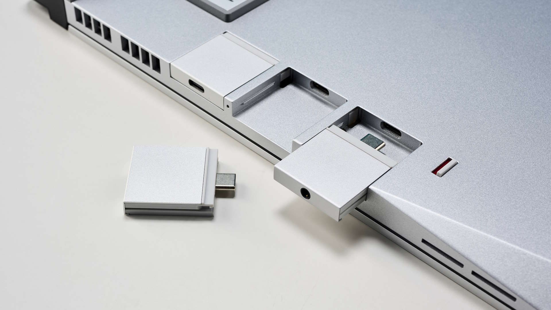 DockFrame leverages Framework's modular expansion cards for a USB-C hub offering ultimate flexibility