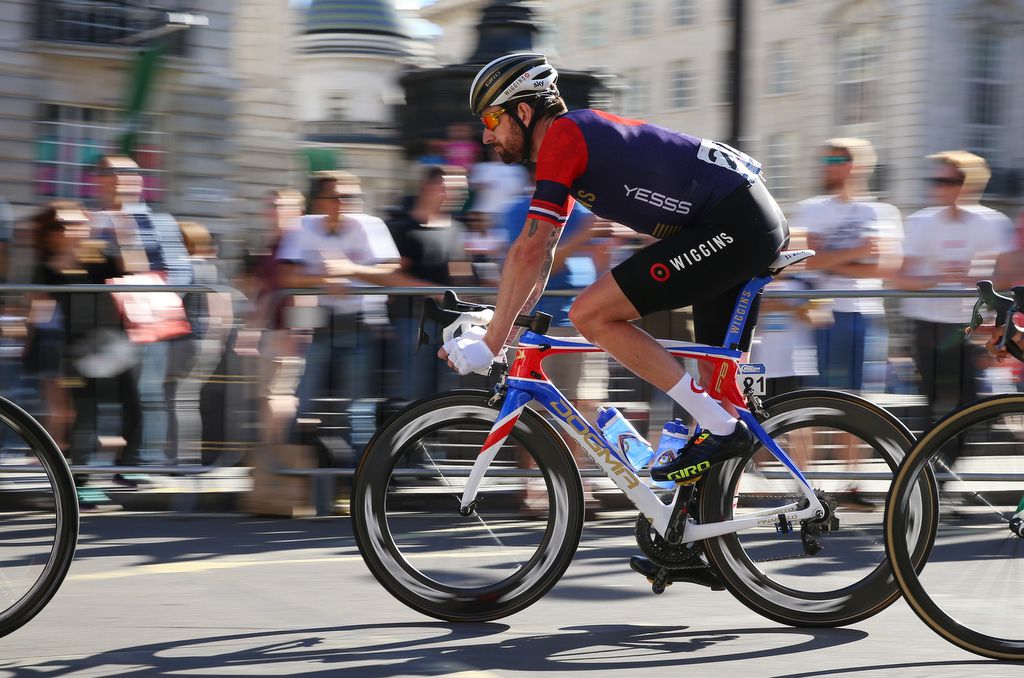 Bradley Wiggins enjoying his final road race