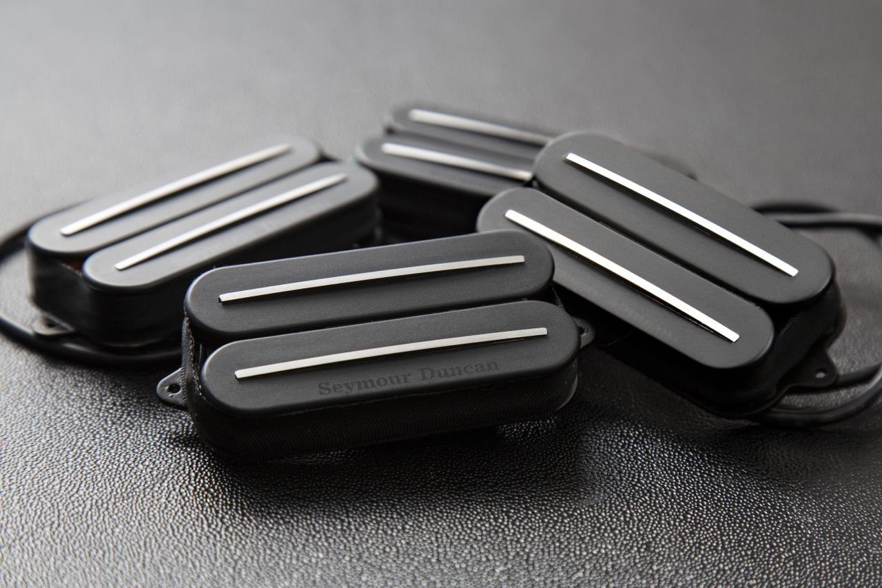 Pile of Seymour Duncan Rail Series pickups