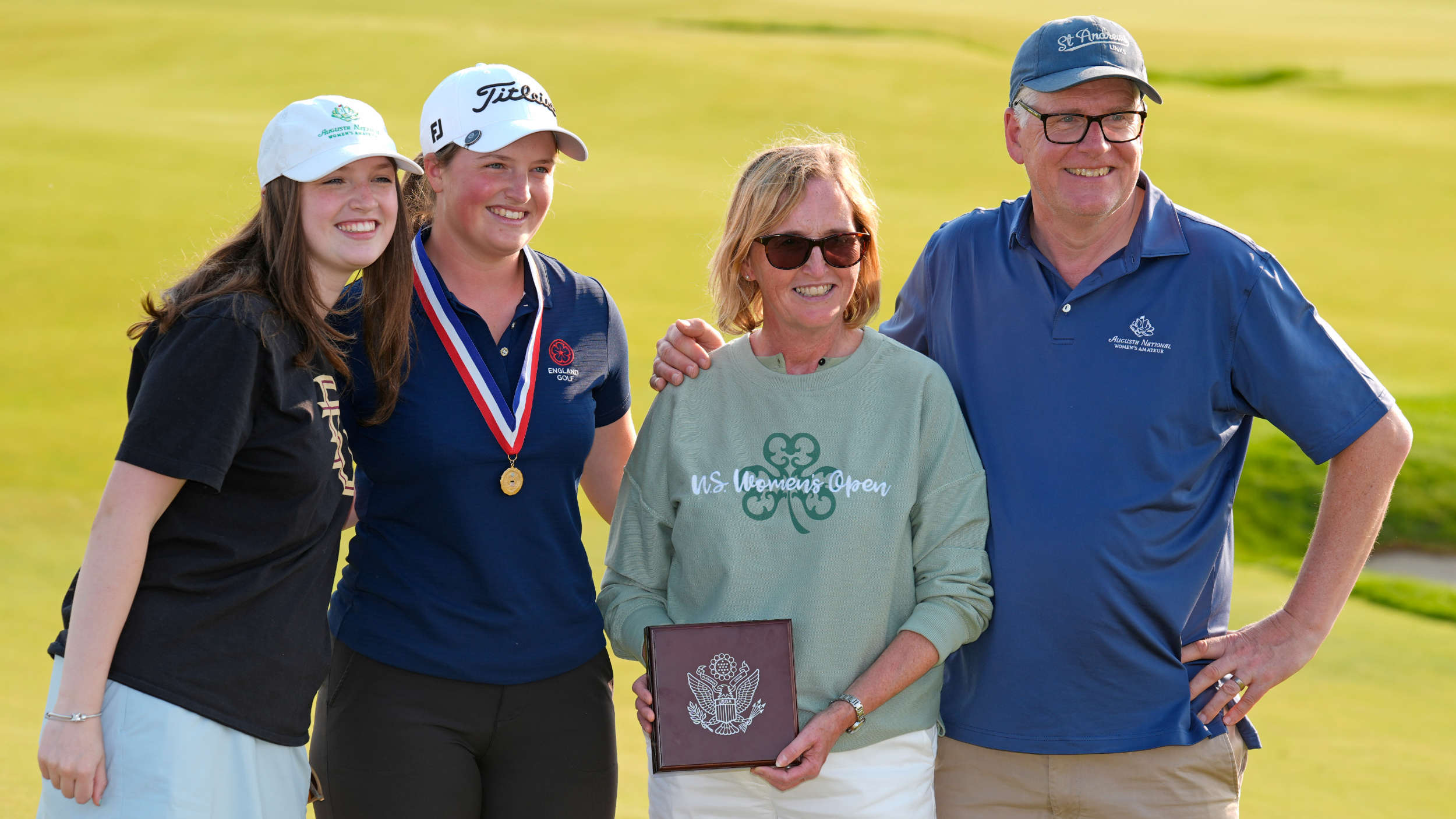 Lottie Woad with her US Women's Open low amateur medal