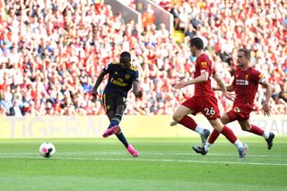 Nicolas Pepe showed glimpses of his potential against Liverpool