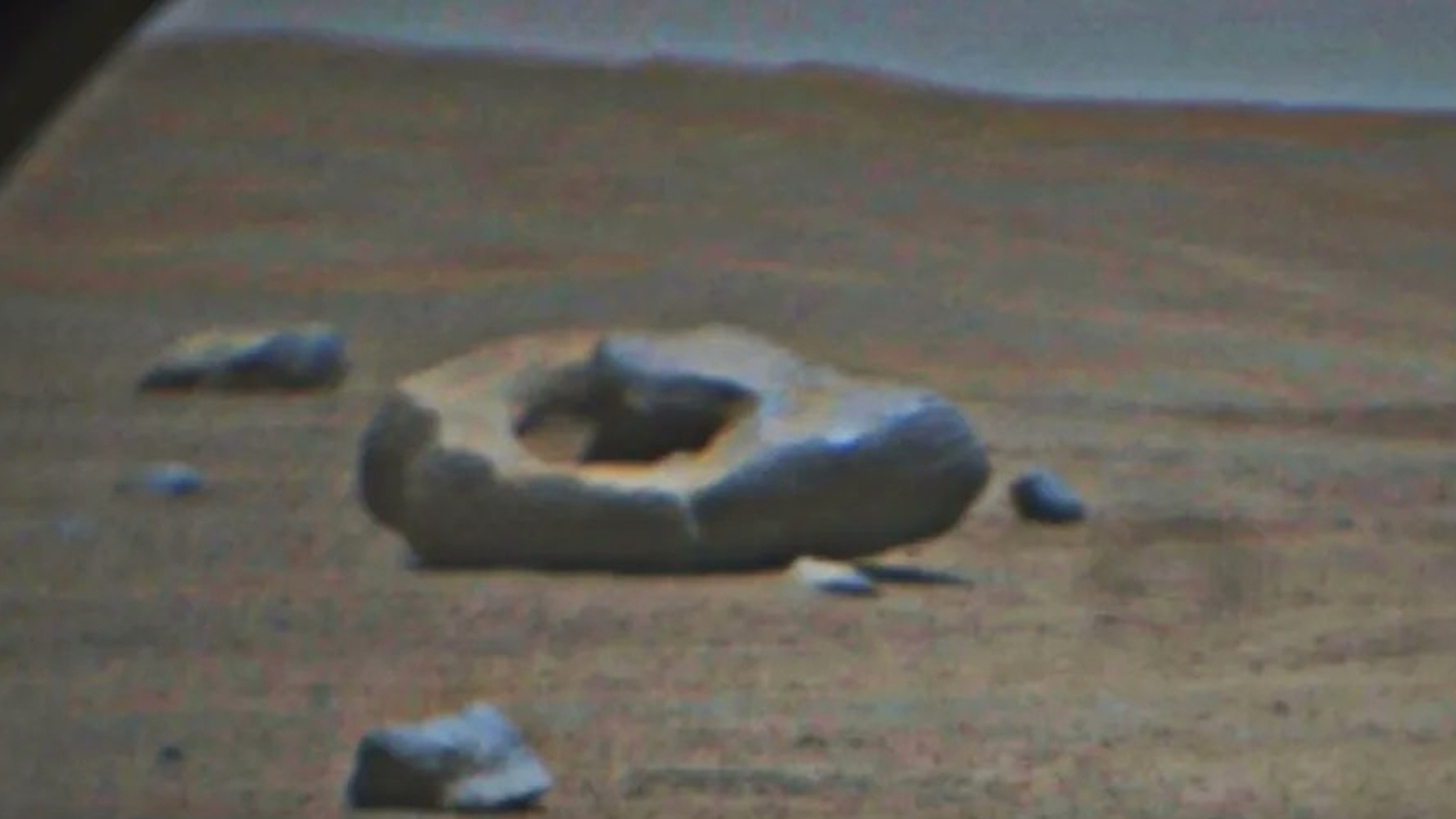 Mars donut! Perseverance rover spots holey Red Planet rock