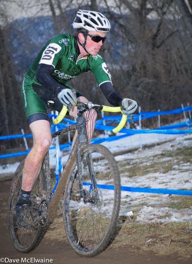 A Colorado State rider emerging from the woods