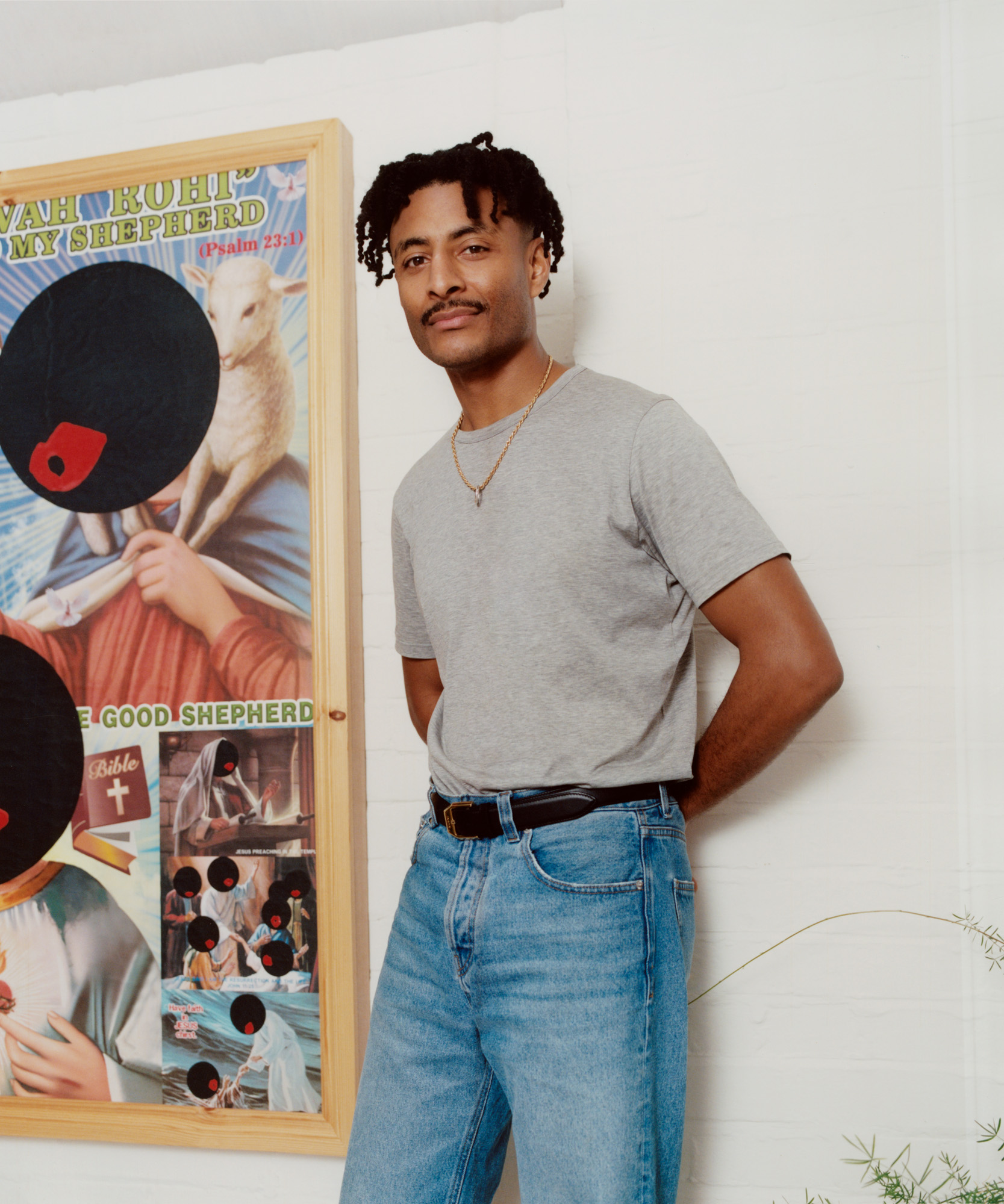 works by Jayden Ali and the interior of his studio JA Projects in London