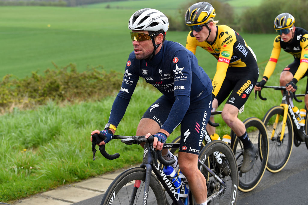 MAMERS FRANCE APRIL 05 Mark Cavendish of United Kingdom and Team QuickStep Alpha Vinyl competes during the 68th Circuit Cycliste Sarthe Pays de la Loire 2022 Stage 1 a 1923km stage from Mamers to Mamers CircuitSarthe on April 05 2022 in Mamers France Photo by Dario BelingheriGetty Images