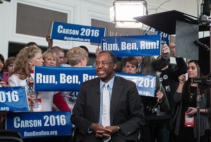 Ben Carson at an interview during the Conservative Political Action Conference.