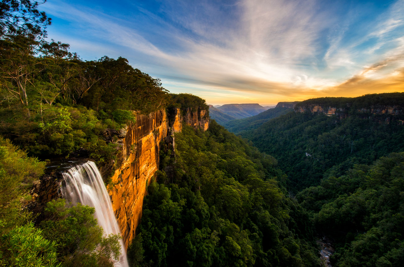 Sunset from Fitzroy Falls, Kangaroo Valley, New South Wales