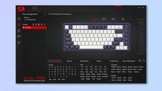 Screenshot of the Redragon K673 Pro companion software