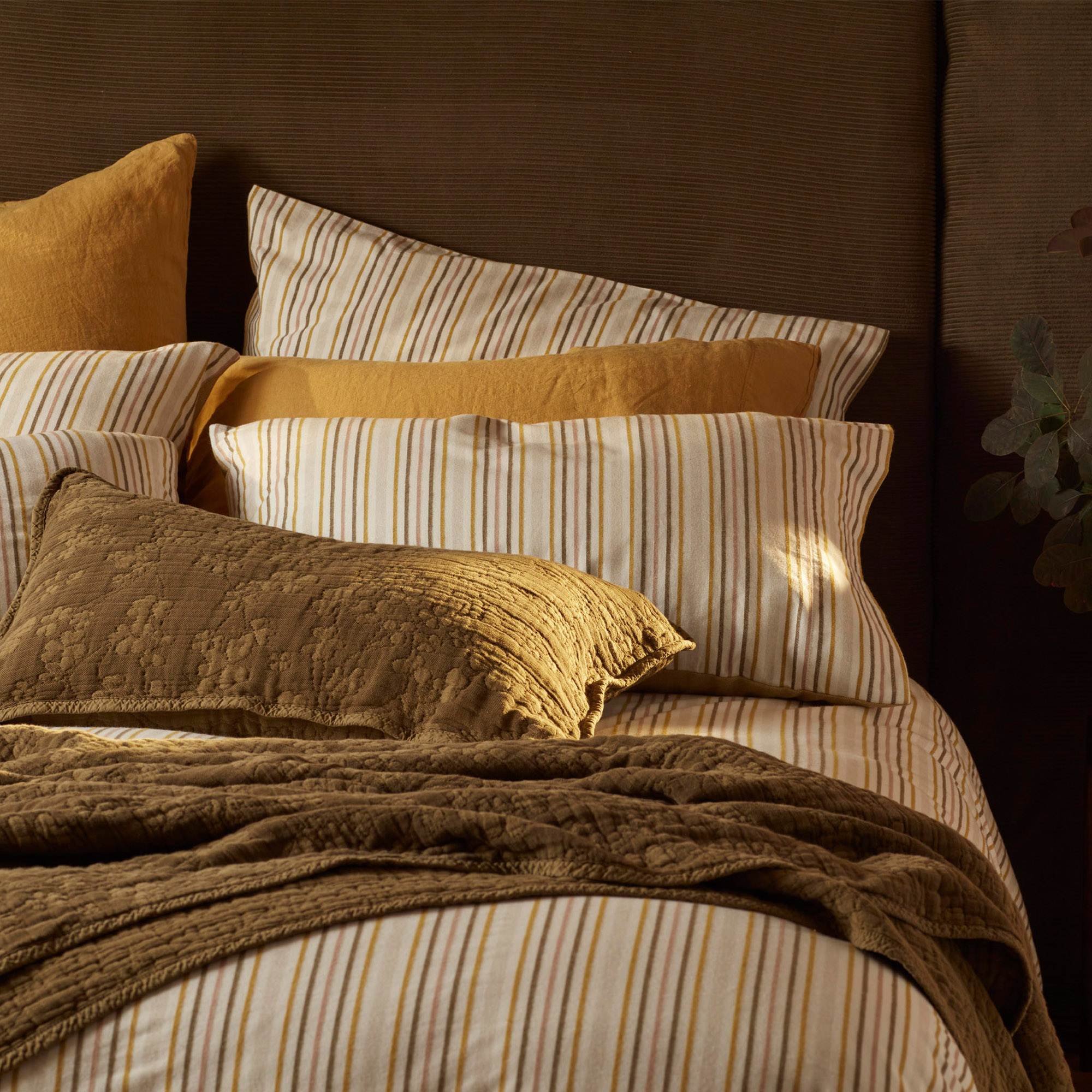 Secret Linen Store Polly striped Brushed Cotton Bedding