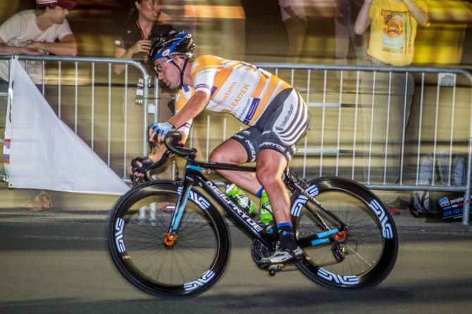 Hilton Clarke (UnitedHealthcare) rides in the series leader jersey that he finished the season with.