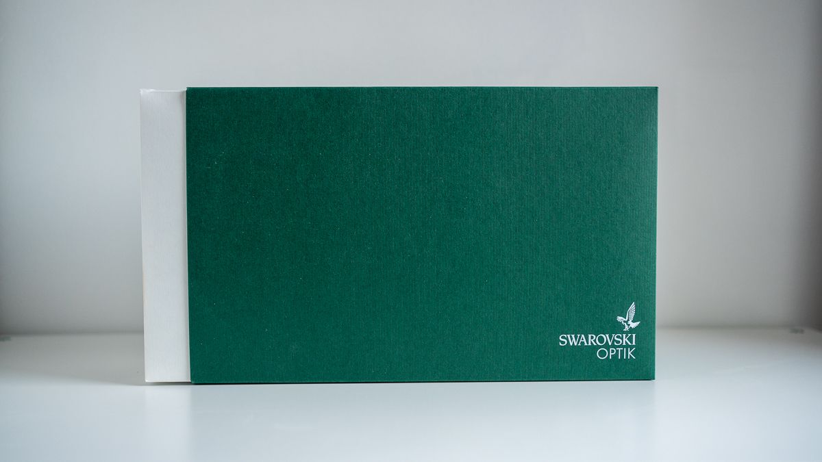 Swarovski box on a white surface