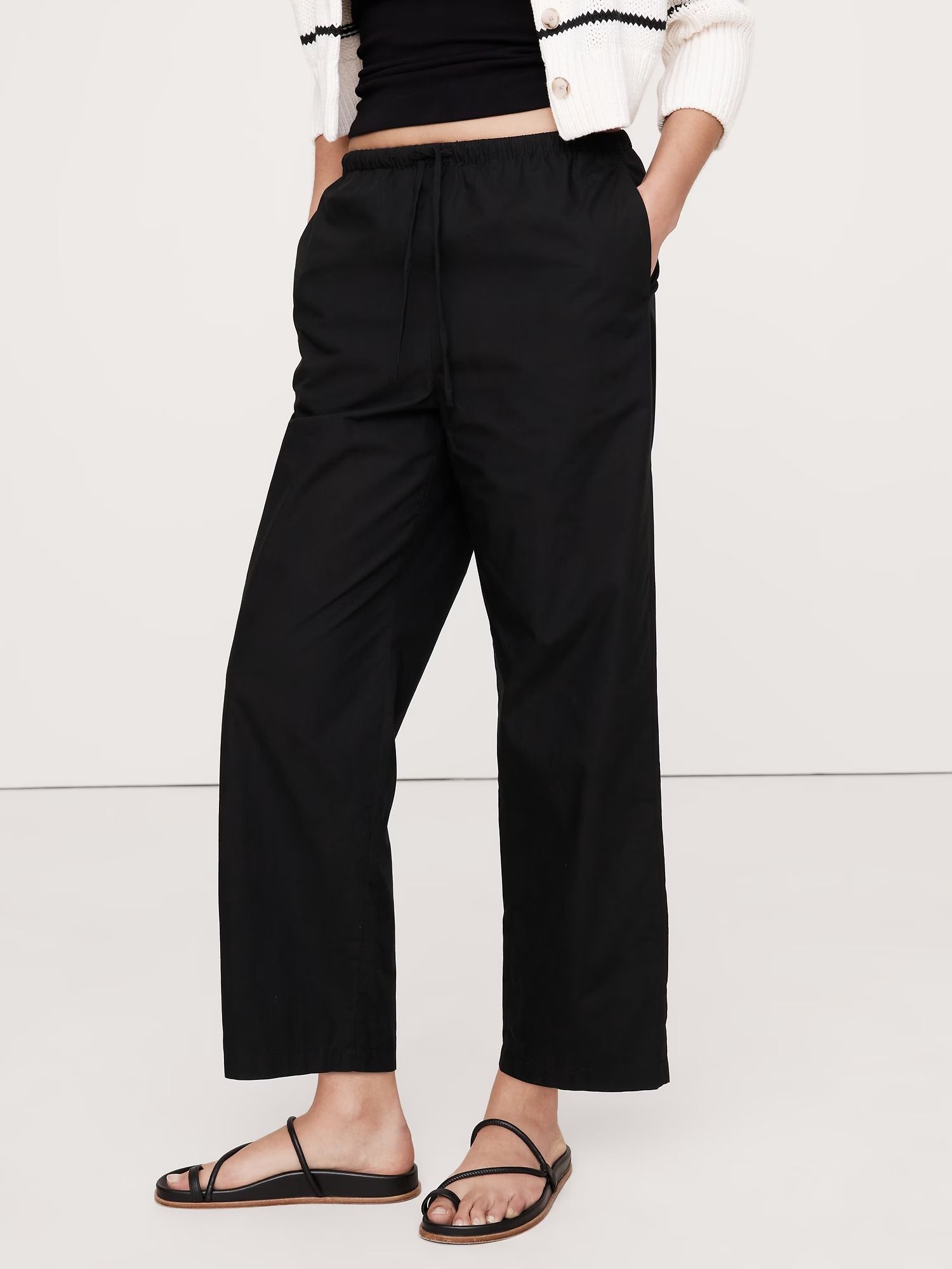 banana republic, Cotton Poplin Pull-On Pant