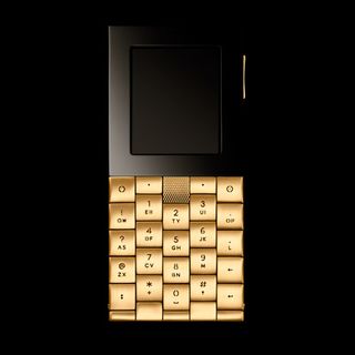 Black and gold mobile phone