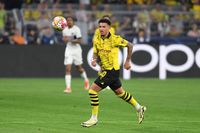 Manchester United forward Jadon Sancho is currently on loan with Borussia Dortmund.