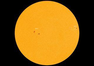 This image of the sun, captured today (Aug. 25), shows sunspots AR2671 and AR2672.